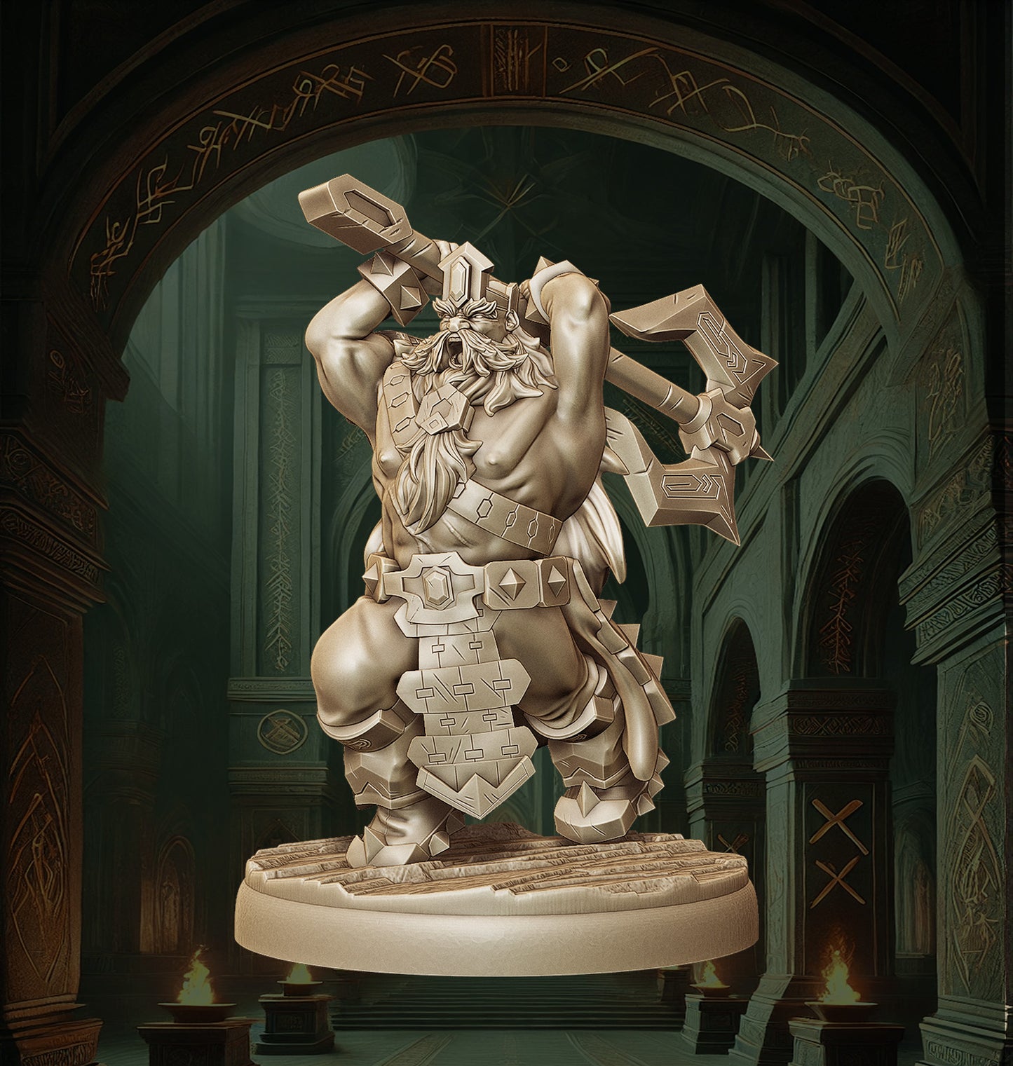 Monolith Arts - Dwarves - Warrior - DnD/TTRPG Figure/Miniature
