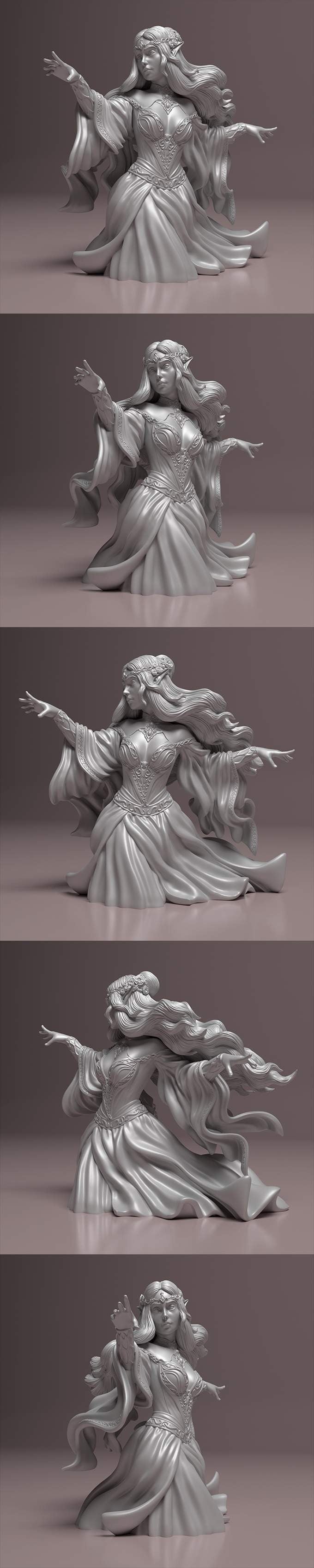 MiniArtCreations - Fairy Busts - Forest Princess - 75mm Pin Up/Figure/Model/Diorama