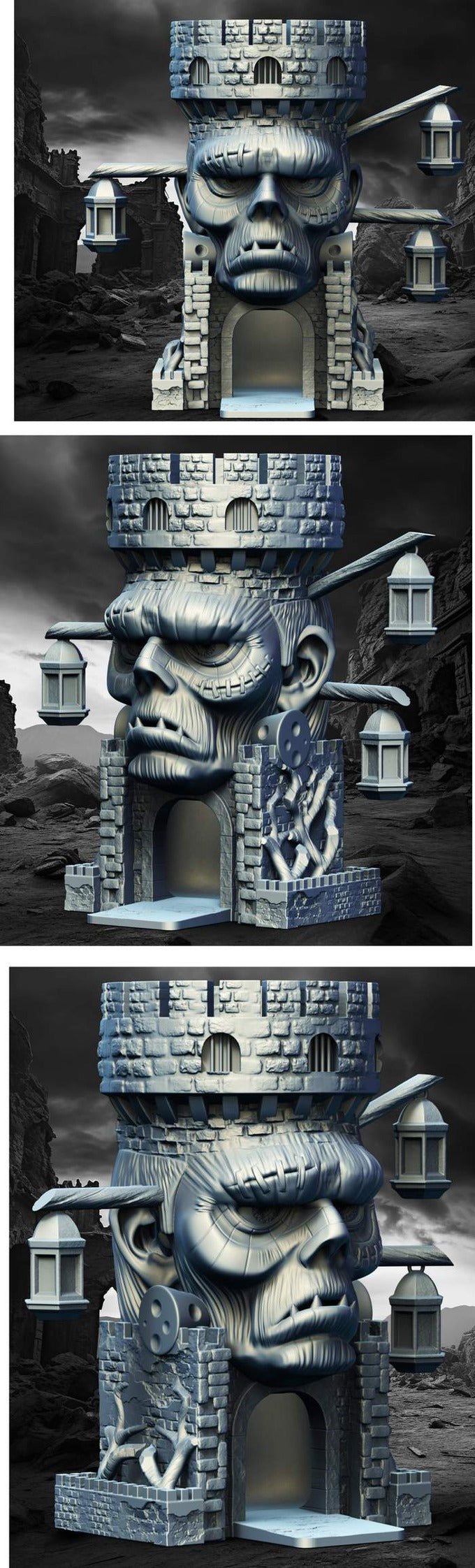 Slope3D - Frankenstein (Keep) Dice Tower - DnD/TTRPG/Roleplaying/Wargames