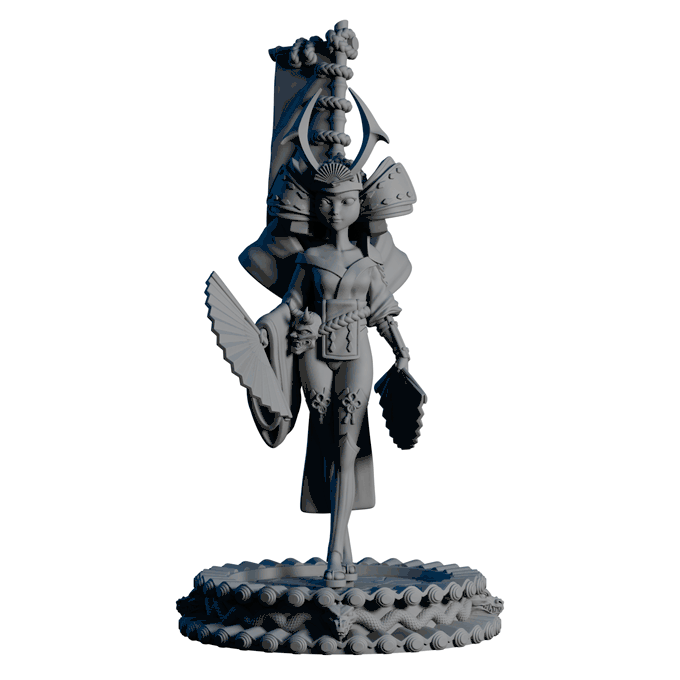 AsymSculpts - Sculpted Sisters: Oriental - Warrior - 75mm Pin Up/Figure/Model/Diorama