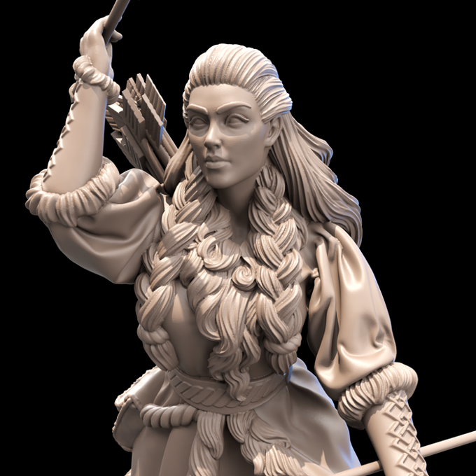 Fredrik Rosado - Valhalla - Skadi - 75mm Pin Up/Figure/Model/Diorama