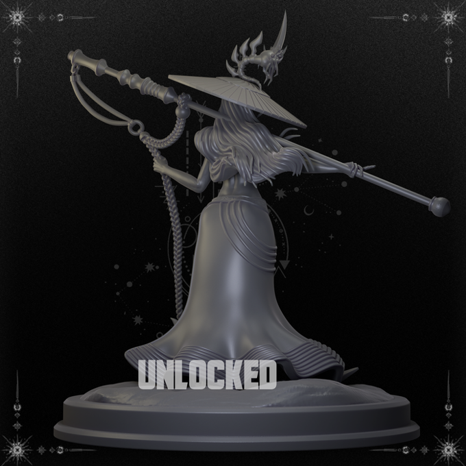 Black Fins Miniatures - Shen, Spirit of Mysticism - 75mm Pin Up/Figure/Model/Diorama