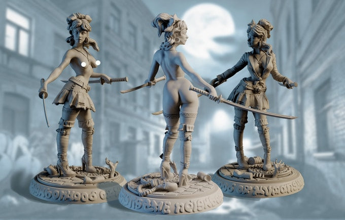 Devi Miniatures - Warriors - Kira - 75mm Pin Up/Figure/Model/Diorama