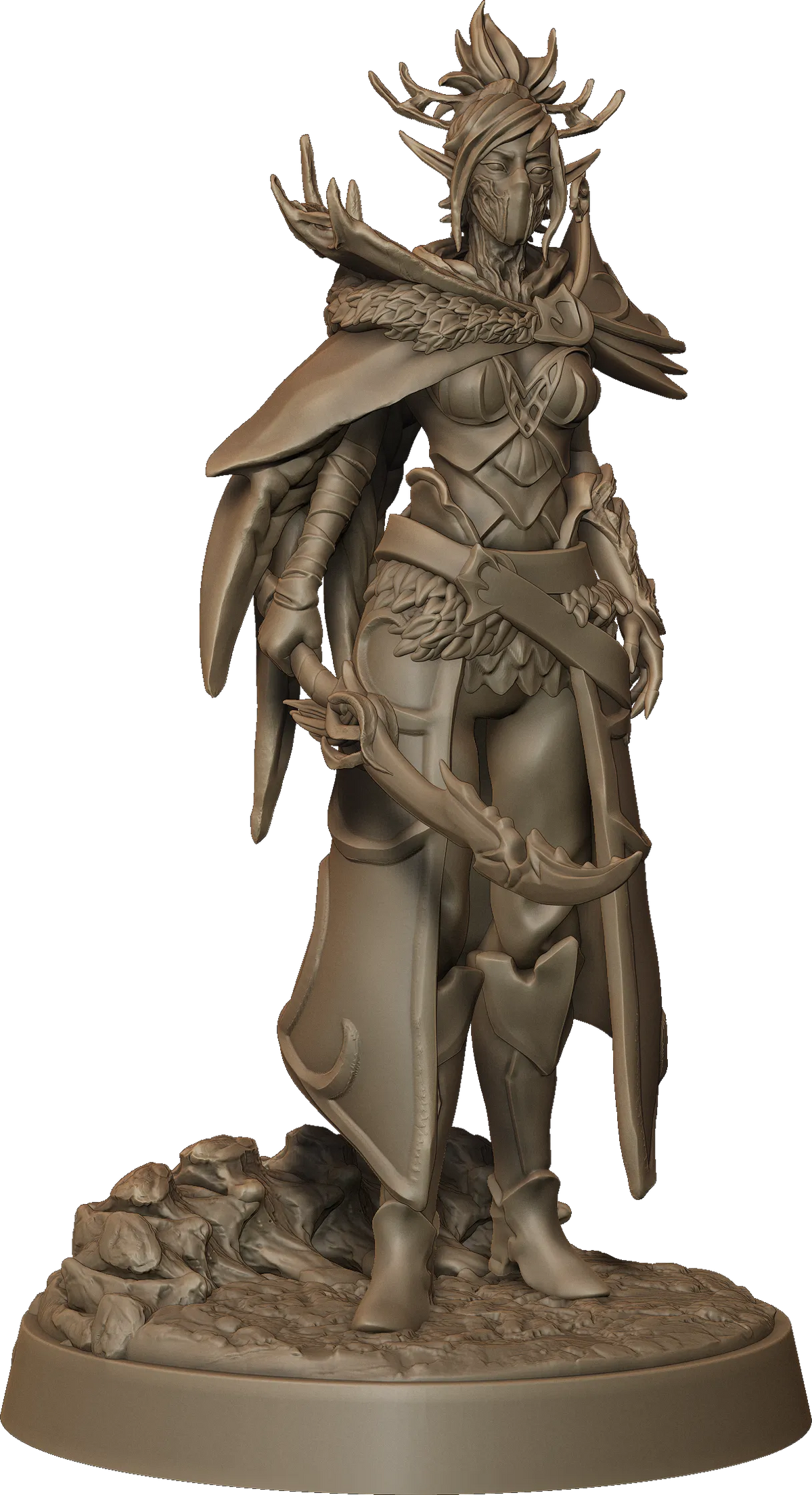 Monolith Arts - Whispering Forest II - Elf Sword Female #1 - DnD/TTRPG Figure/Miniature