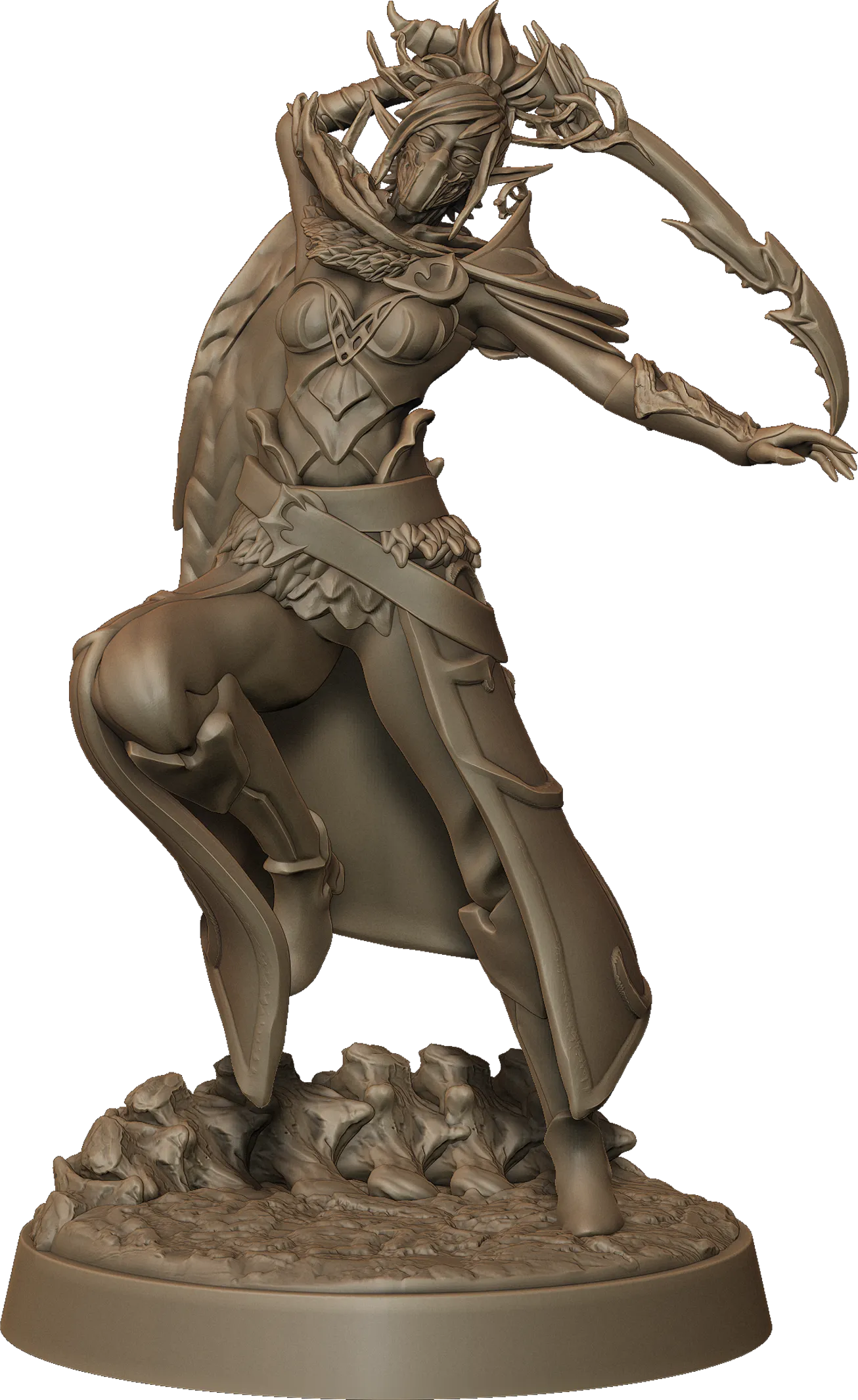 Monolith Arts - Whispering Forest II - Elf Sword Female #2 - DnD/TTRPG Figure/Miniature