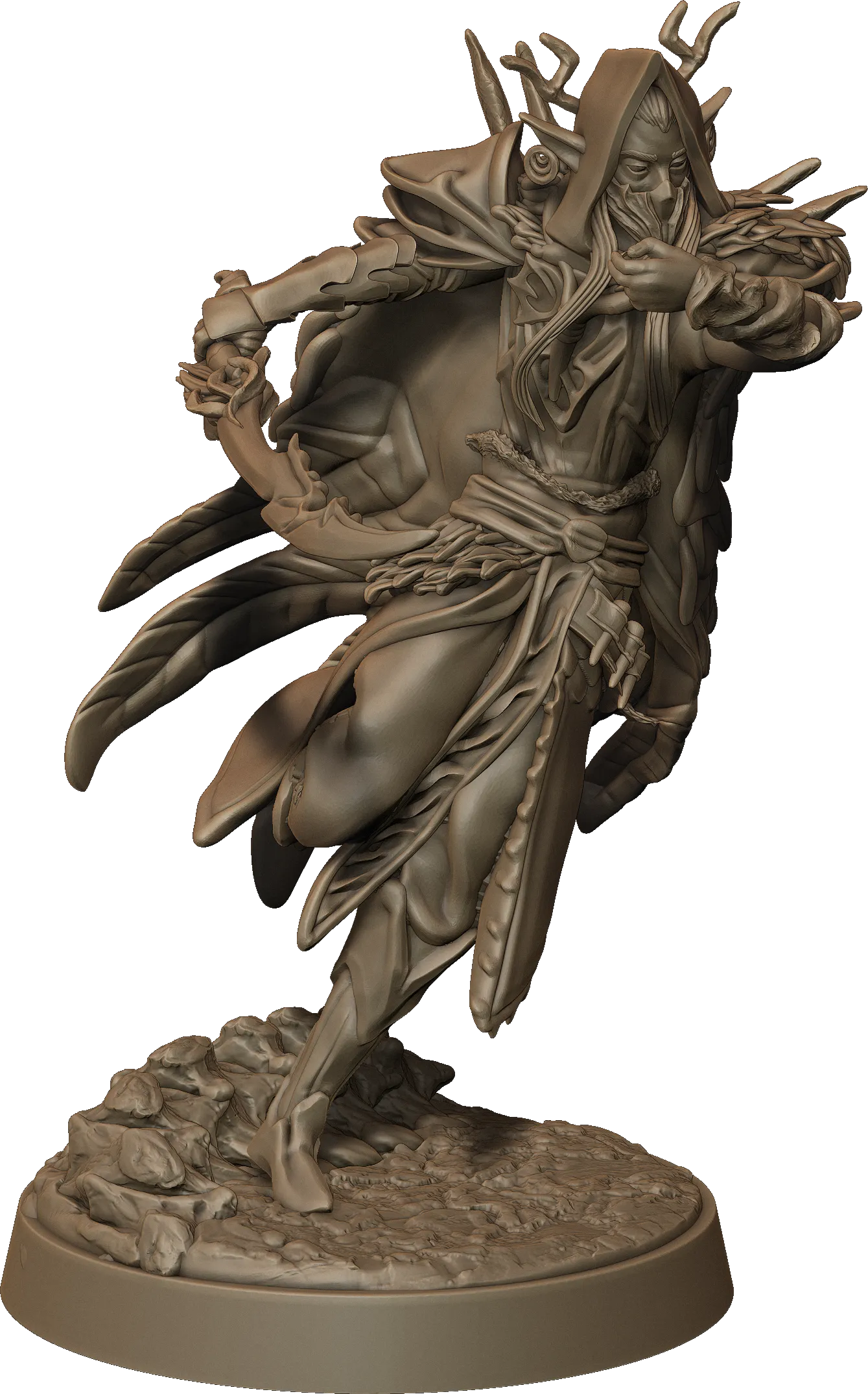 Monolith Arts - Whispering Forest II - Elf Sword Male #2 - DnD/TTRPG Figure/Miniature