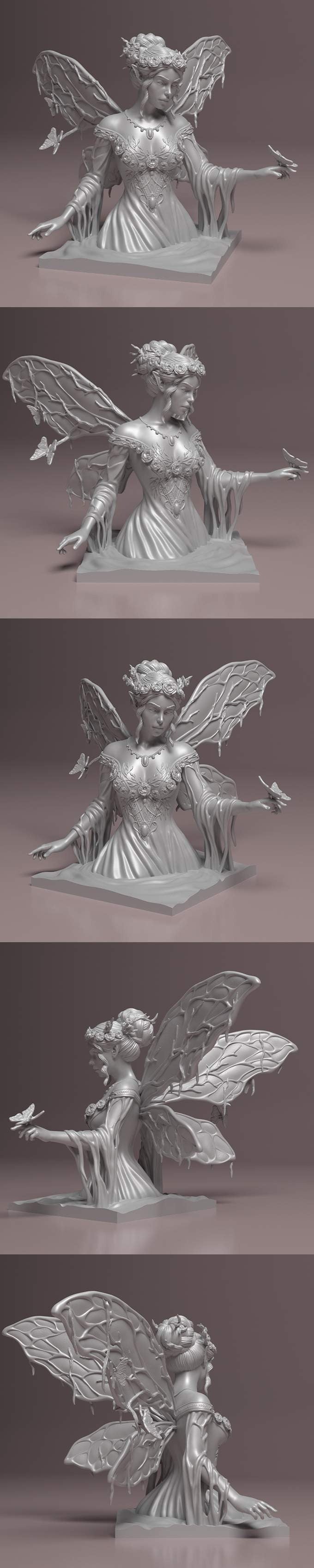 MiniArtCreations - Fairy Busts - Butterfly - 75mm Pin Up/Figure/Model/Diorama