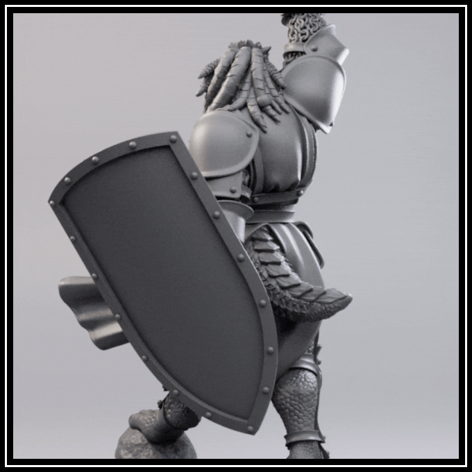 STL - Dragonborn Cleric - DnD/TTRPG Figure/Miniature