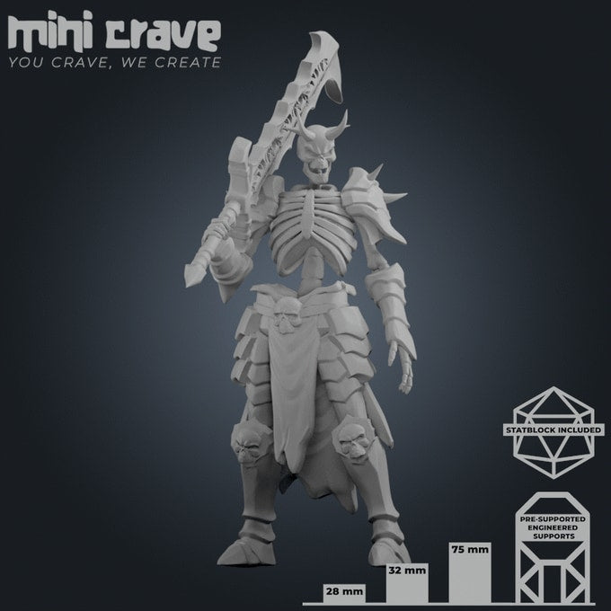 Mini Crave - Xiona Undeads - Warrior #4 - DnD/TTRPG Figure/Miniature