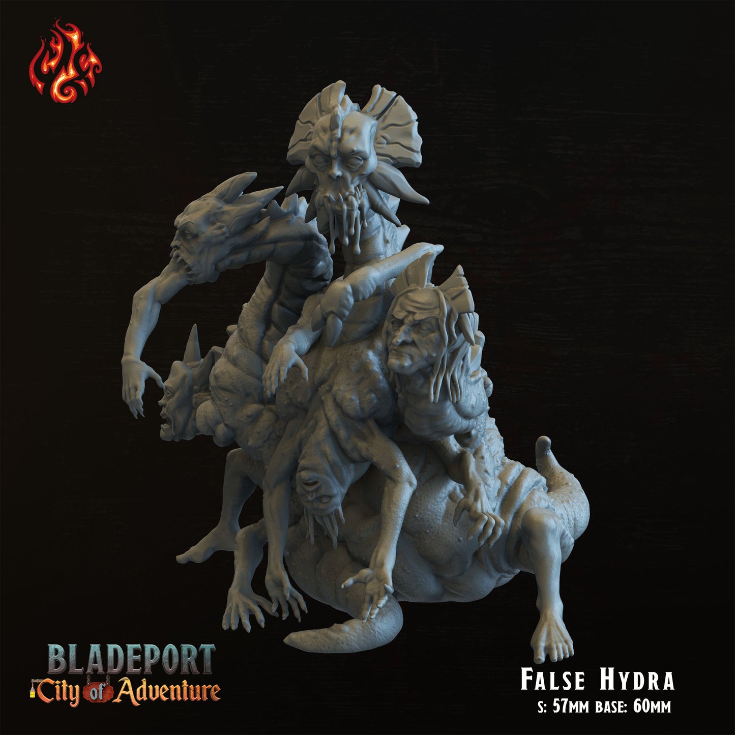 Crippled God Foundry - Bladeport - False Hydra - DnD/TTRPG Figure/Miniature
