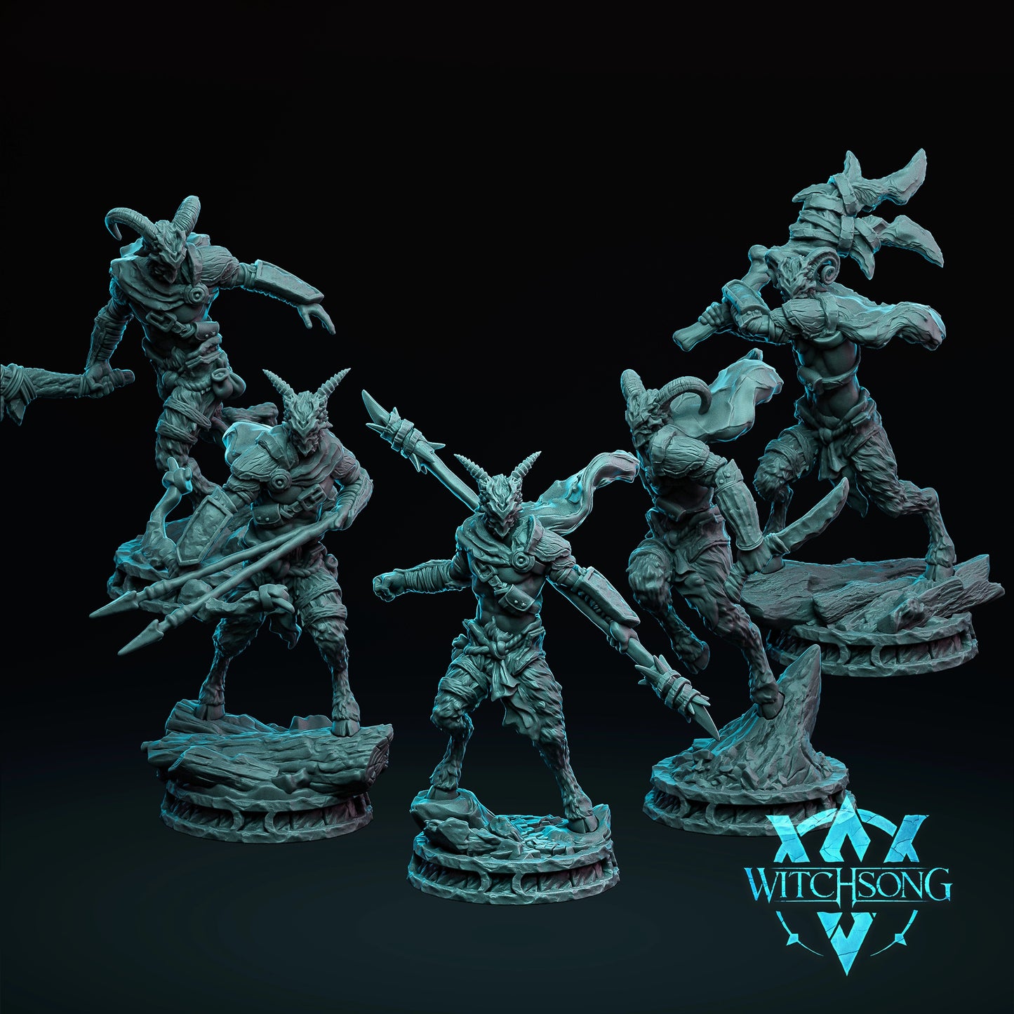 Witchsong Miniatures - Lord of the Grove - Soldiers - 5 Poses - Helios3DPrinting