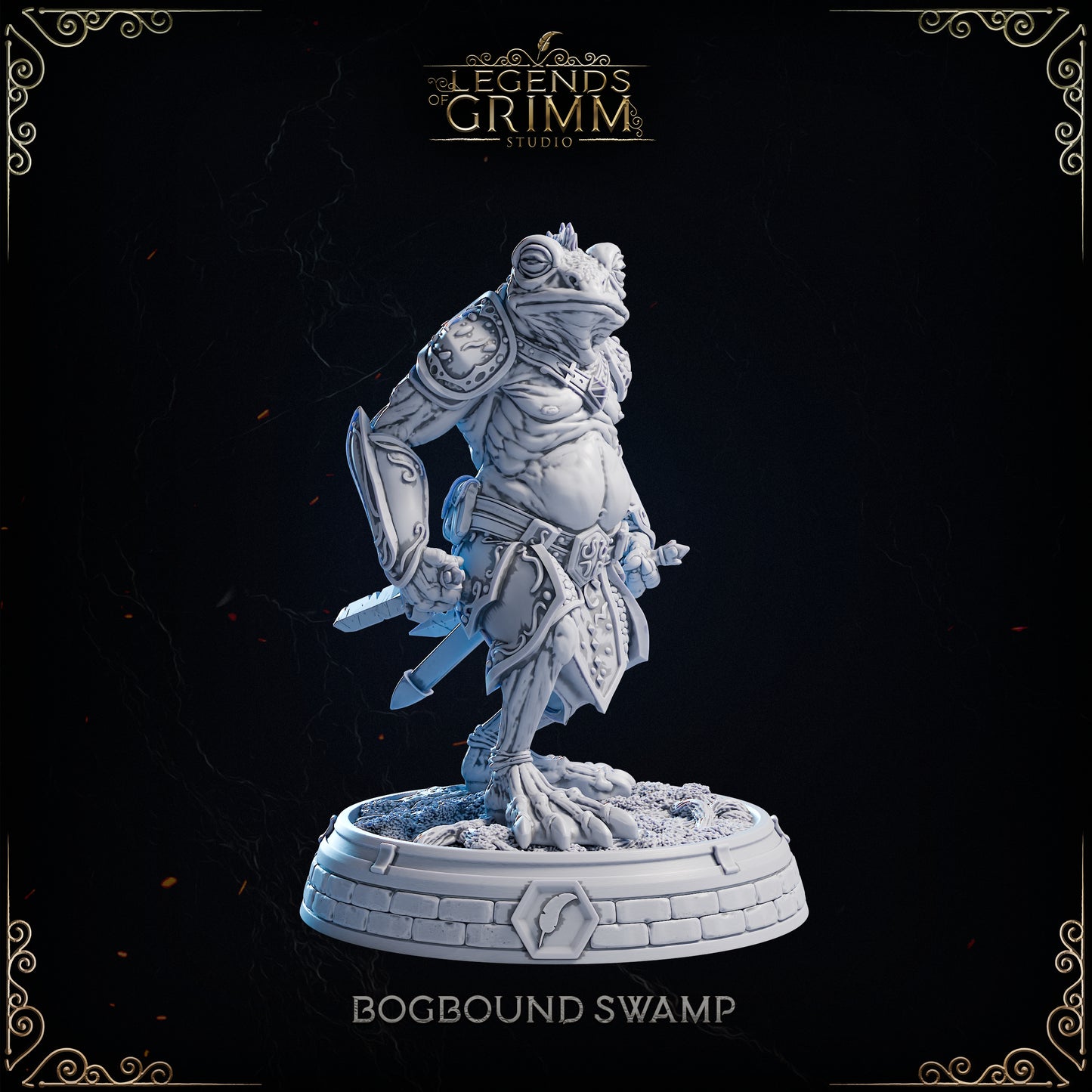 Grimm Legends - Bogbound Swamp - Frog Rogue - DnD/TTRPG Figure/Miniature
