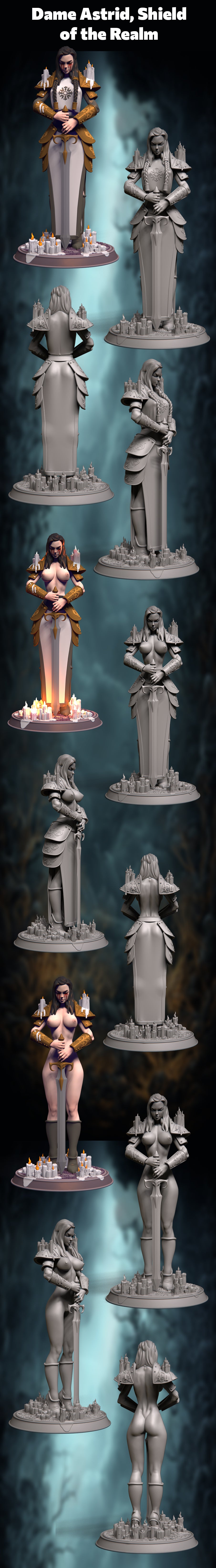 Z Kino - Enchantressess - Dame Astrid - 75mm Pin Up/Figure/Model/Diorama