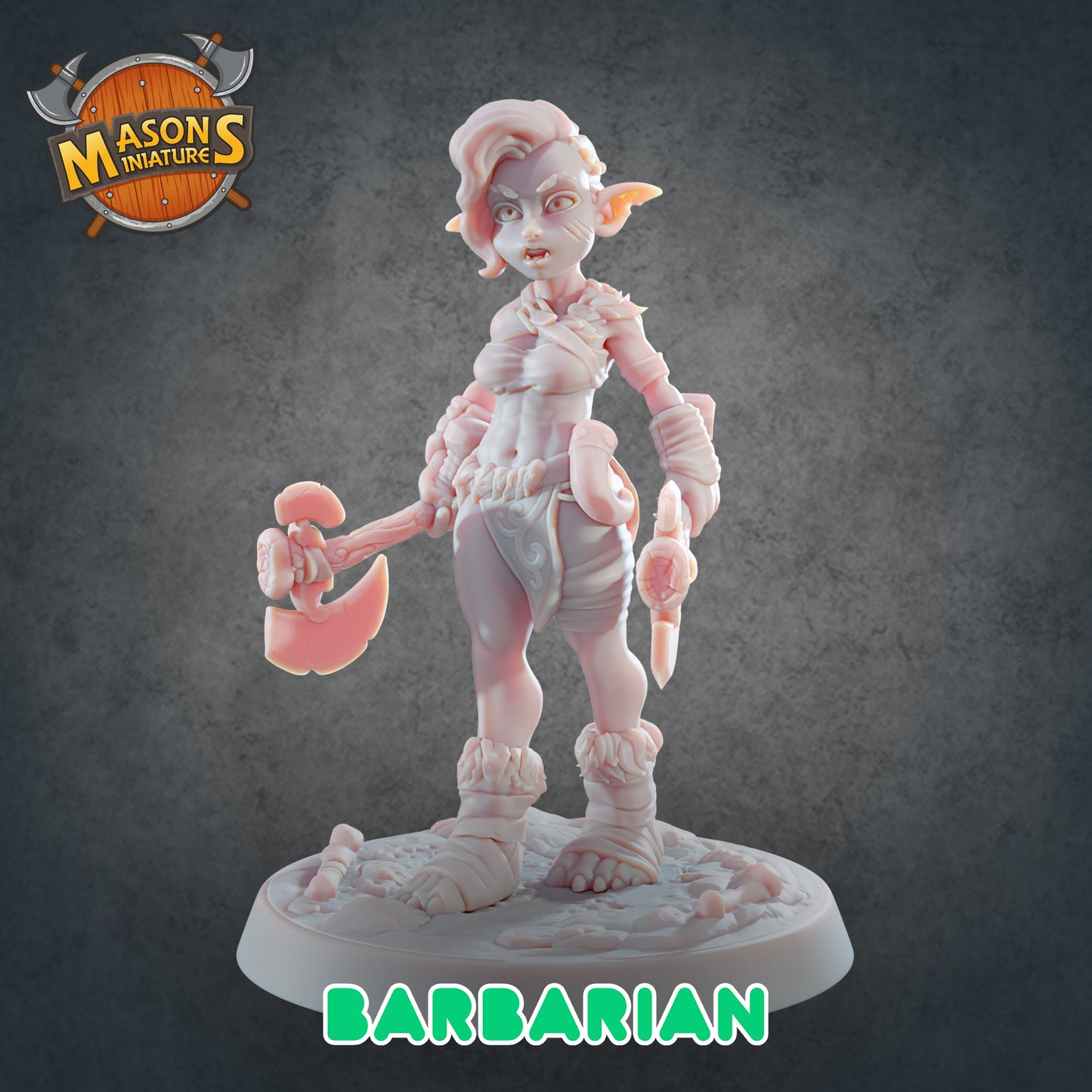 Masons Miniatures - Goblin Barbarian - DnD/TTRPG Figure/Miniature