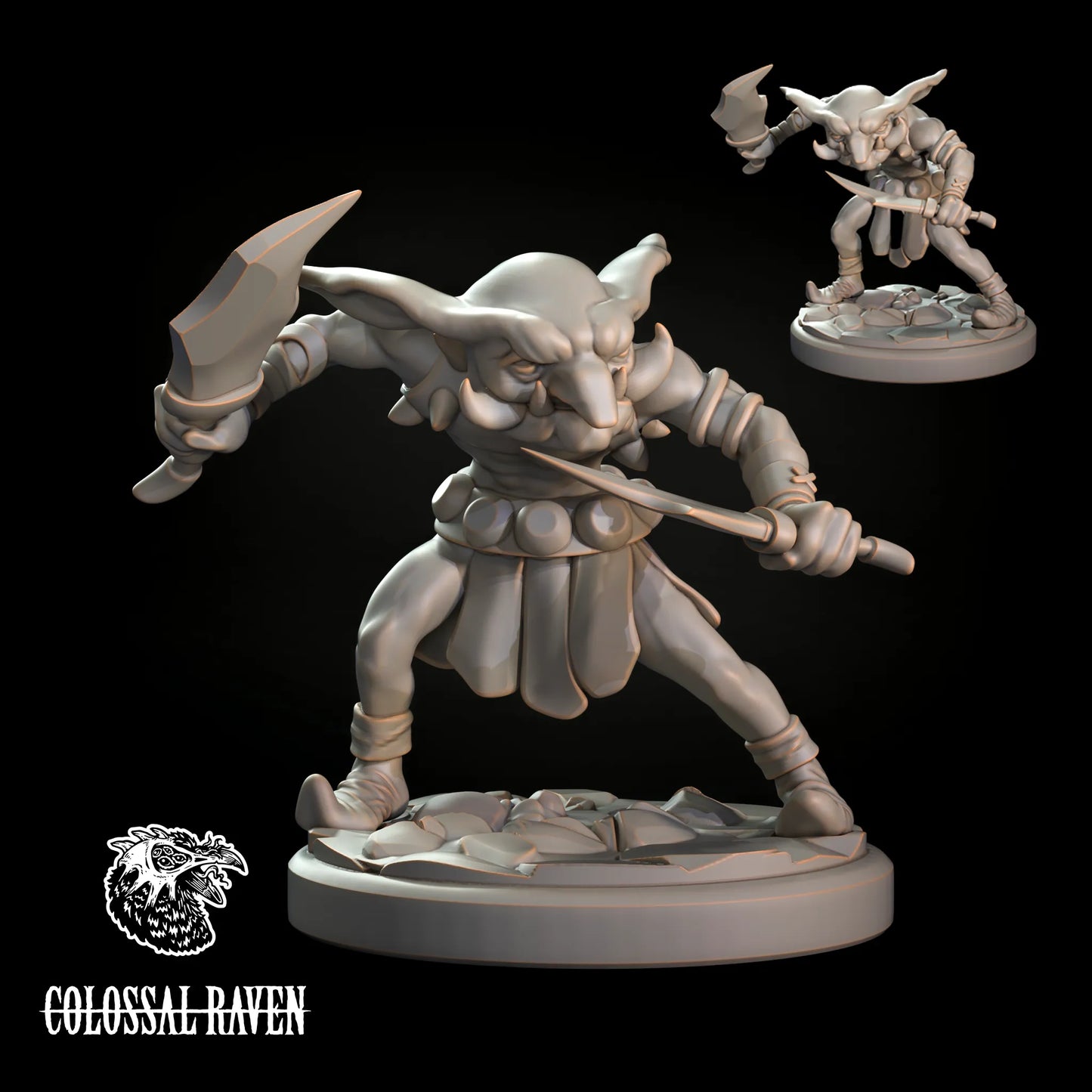 Colossal Raven - Goblin Rogue - DnD/Pathfinder/TTRPG Figure