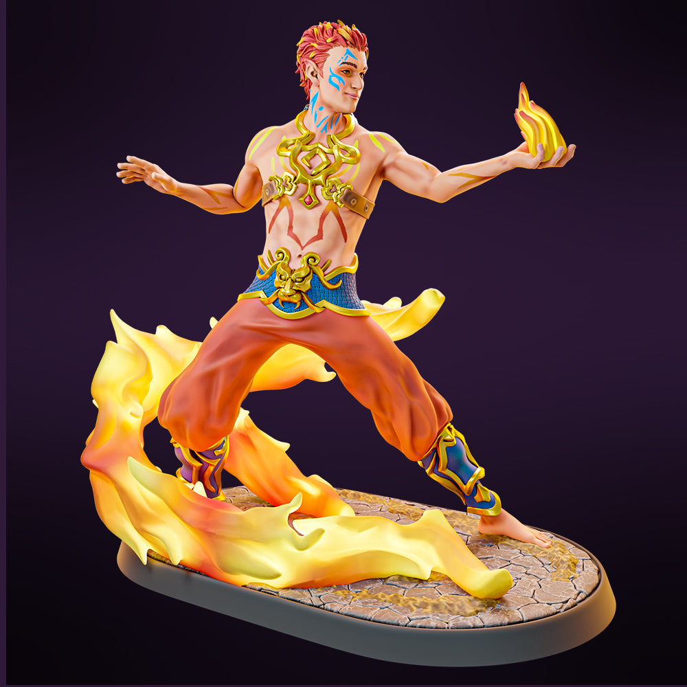 Miniatures Cave - Ignis the Fire Genasi - 75mm Pin Up/Figure/Model/Diorama