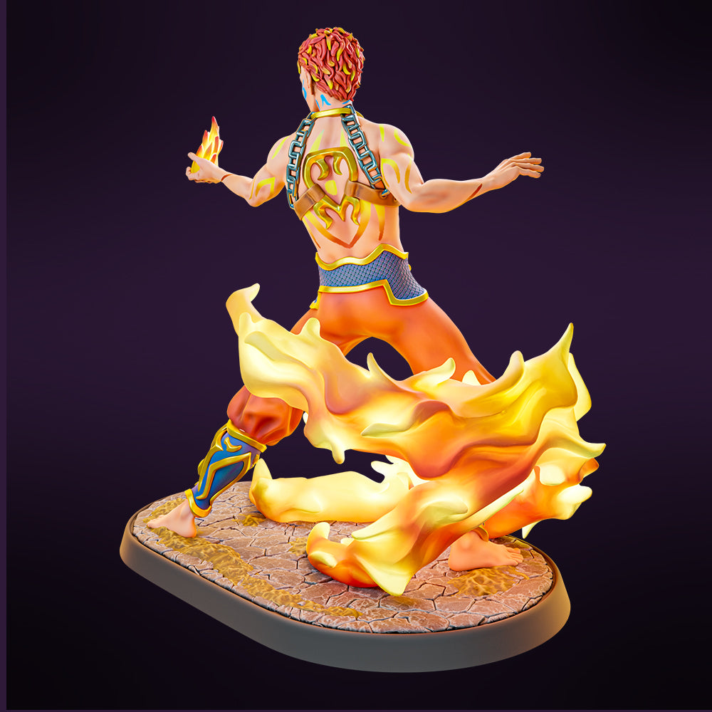 Miniatures Cave - Ignis the Fire Genasi - 75mm Pin Up/Figure/Model/Diorama