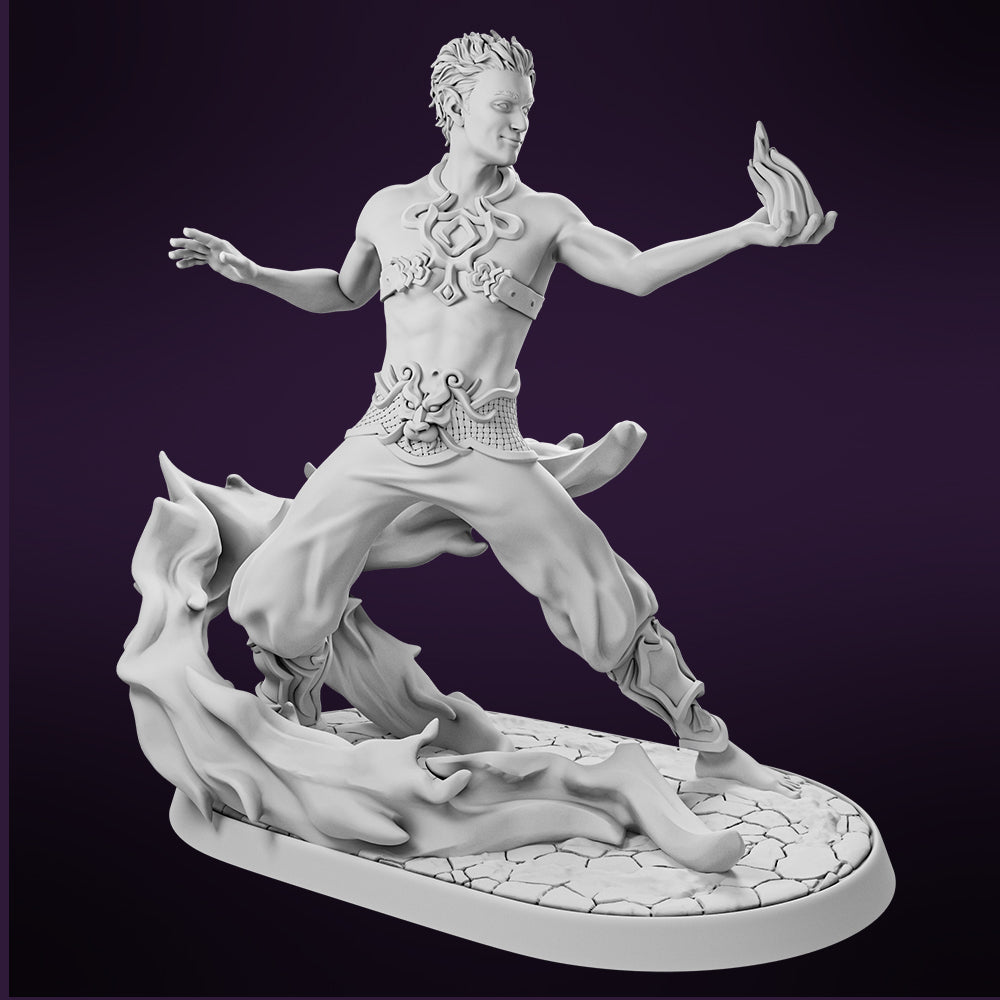 Miniatures Cave - Ignis the Fire Genasi - 75mm Pin Up/Figure/Model/Diorama