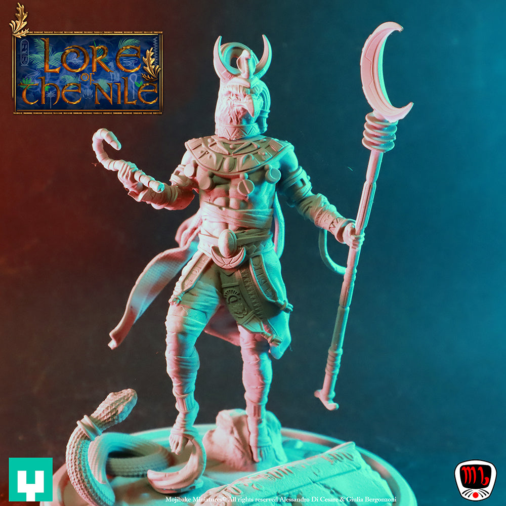 Mojibake - Lore of the Nile - Khonsu, God of The Moon - 120mm Pin Up/Figure/Model/Diorama - Helios3DPrinting