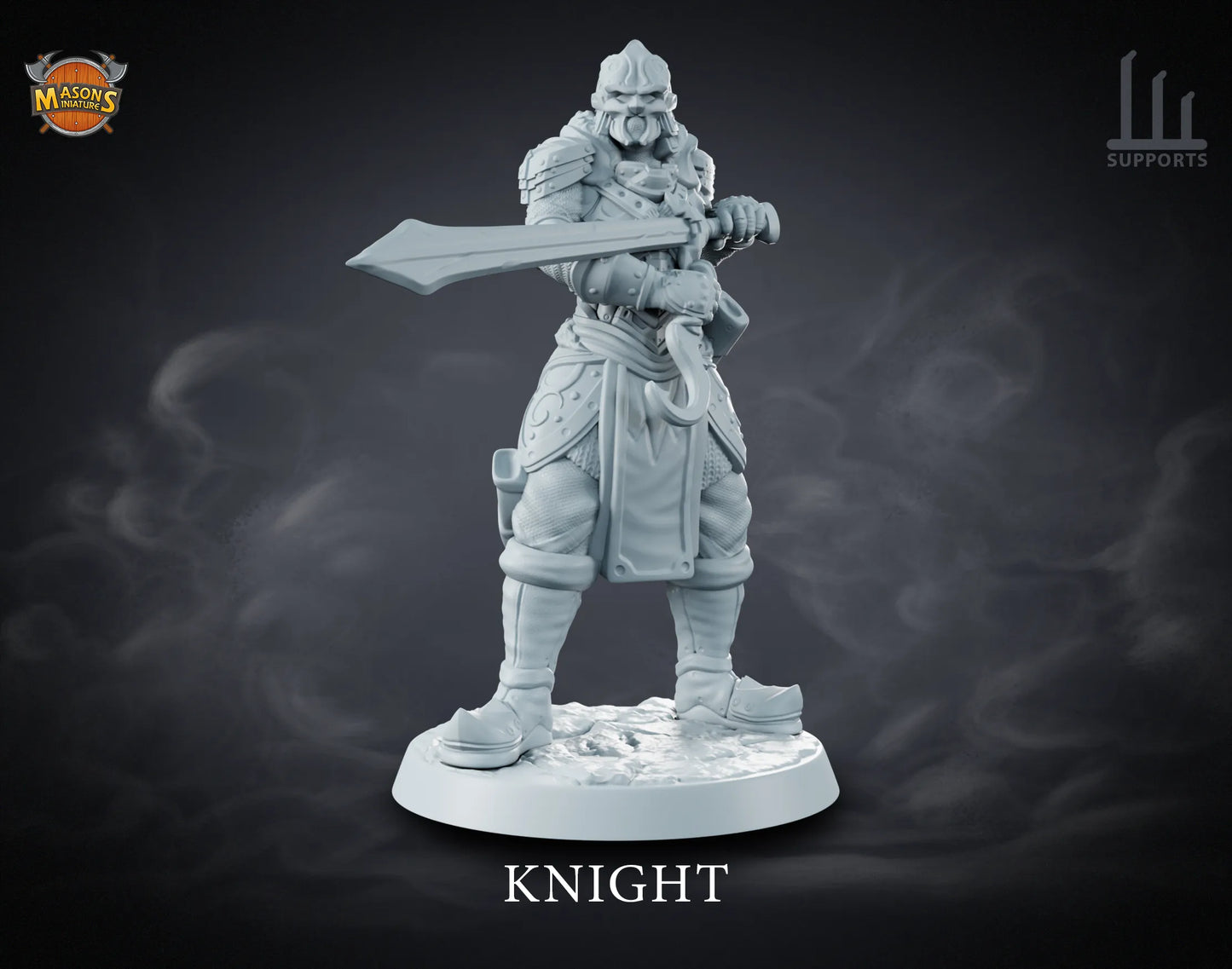 Masons Miniatures - Abyss Dwellers - Knight - DnD/TTRPG Figure/Miniature
