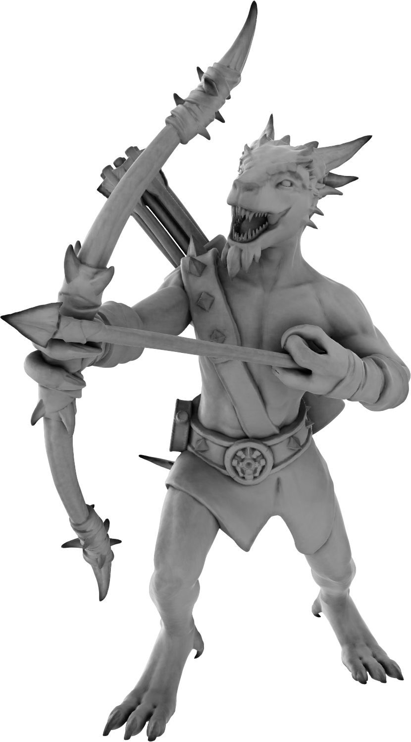 3 Amigos Miniatures - Kobold w/Bow - DnD/TTRPG Figure/Miniature - Helios3DPrinting