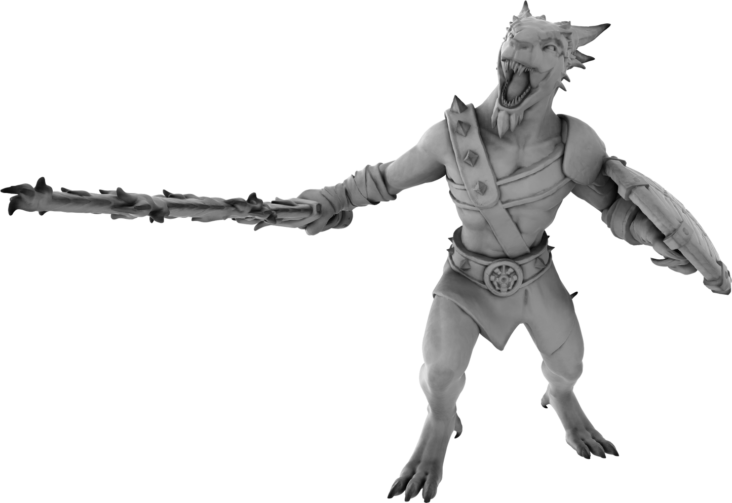 3 Amigos Miniatures - Kobold w/Fire Sword & Shield - DnD/TTRPG Figure/Miniature - Helios3DPrinting