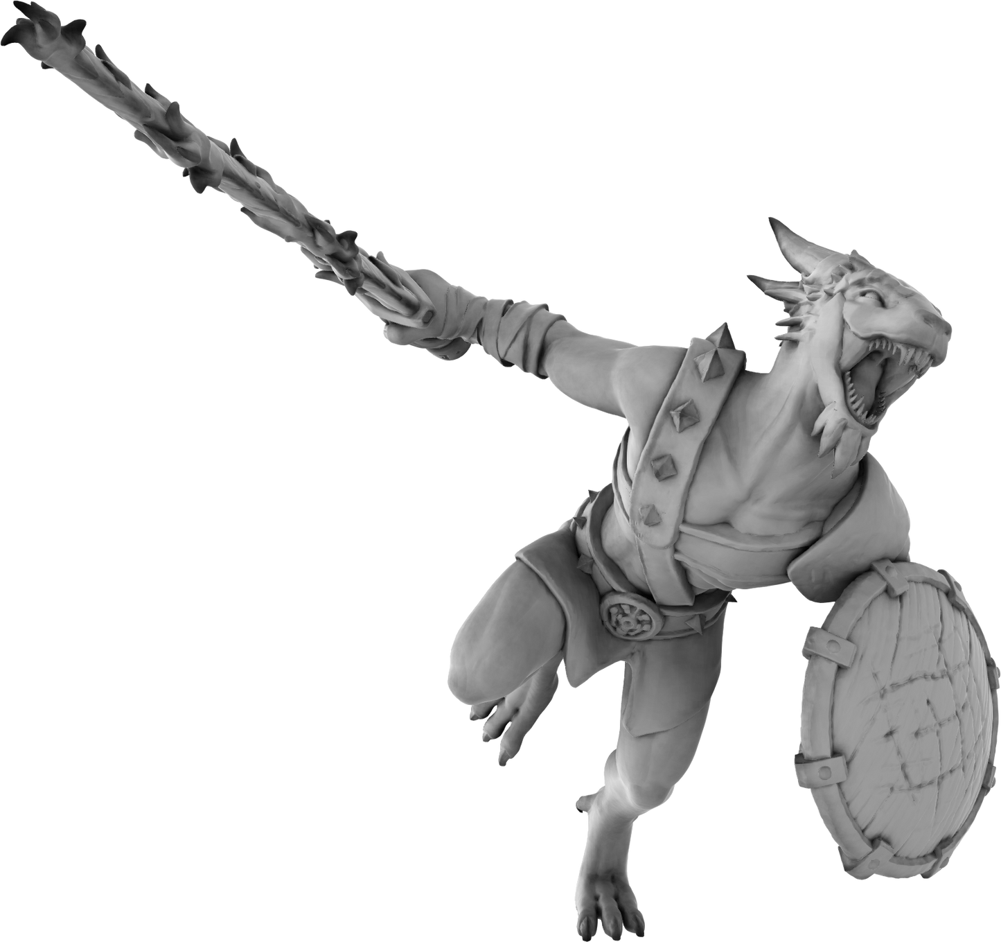 3 Amigos Miniatures - Kobold w/Fire Sword & Shield - DnD/TTRPG Figure/Miniature - Helios3DPrinting
