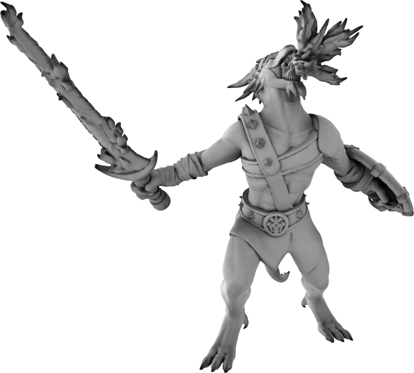 3 Amigos Miniatures - Kobold w/Fire Sword & Shield - DnD/TTRPG Figure/Miniature - Helios3DPrinting