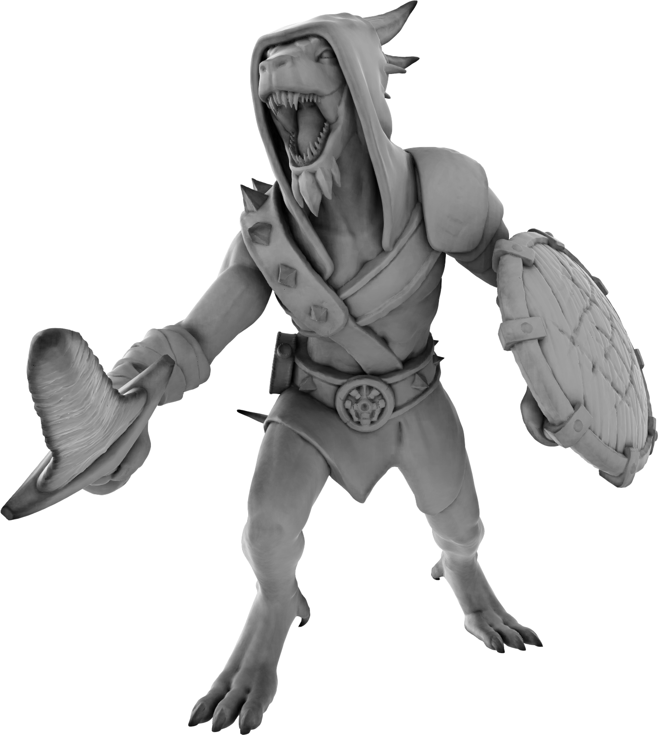 3 Amigos Miniatures - Kobold w/Sword & Shield - DnD/TTRPG Figure/Miniature - Helios3DPrinting