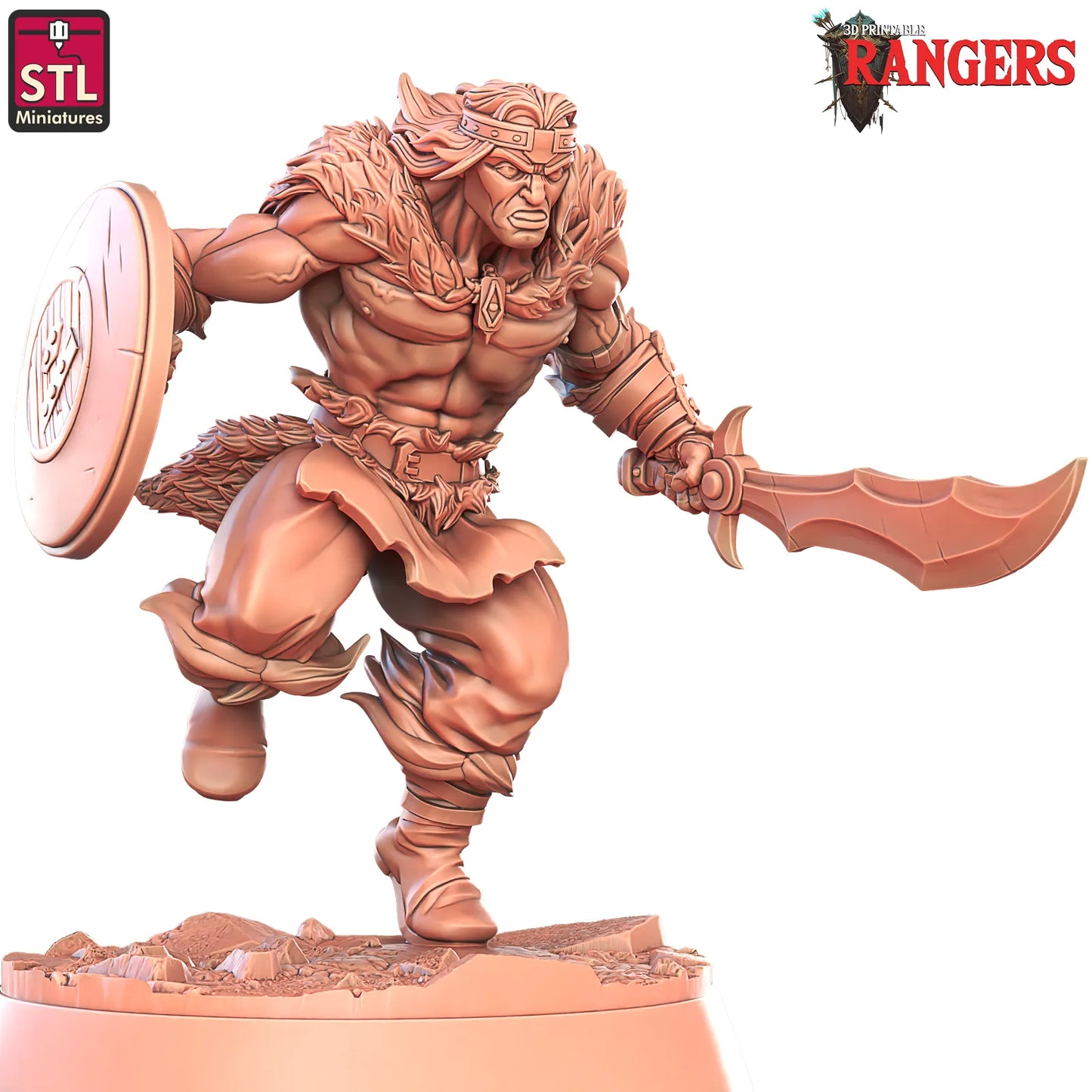 STL Miniatures - Barbarian #1 - DnD/TTRPG Figure/Miniature