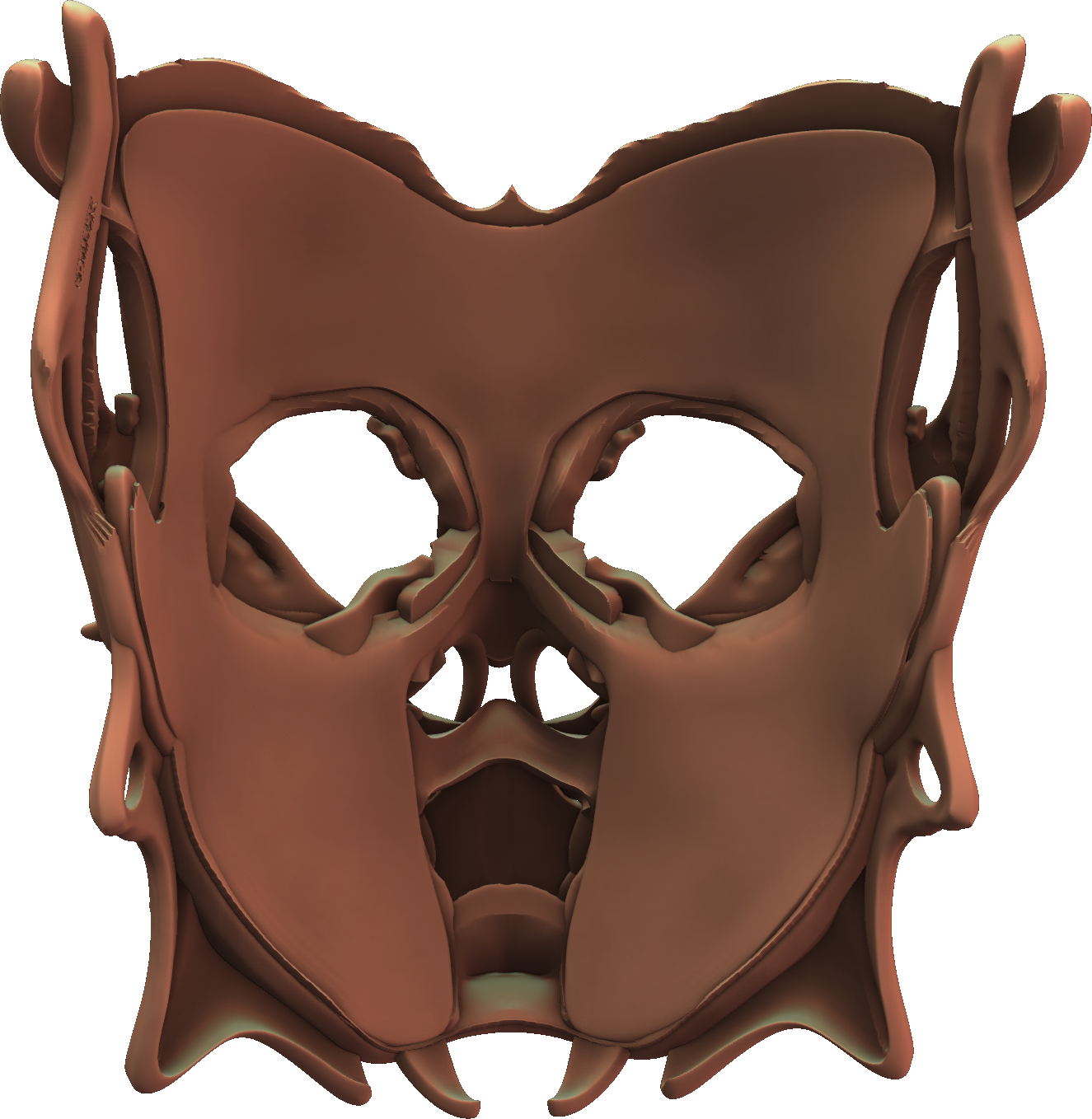 3DMask - Oriental - Kurogane - Unpainted Prop/Cosplay