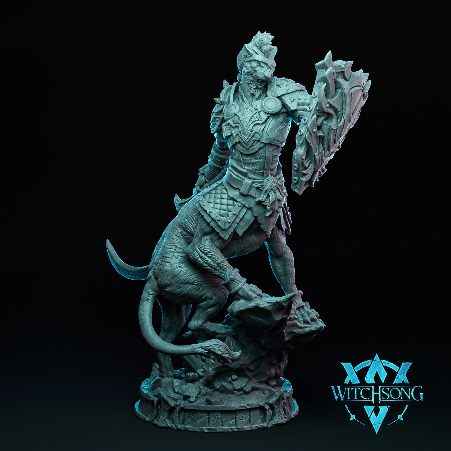Witchsong Miniatures - Lord of the Lionhorde - Lieutenants - 3 Poses - Helios3DPrinting