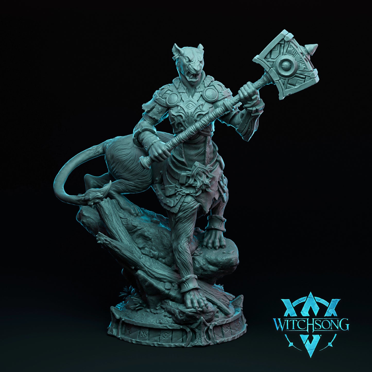 Witchsong Miniatures - Lord of the Lionhorde - Lieutenants - 3 Poses - Helios3DPrinting
