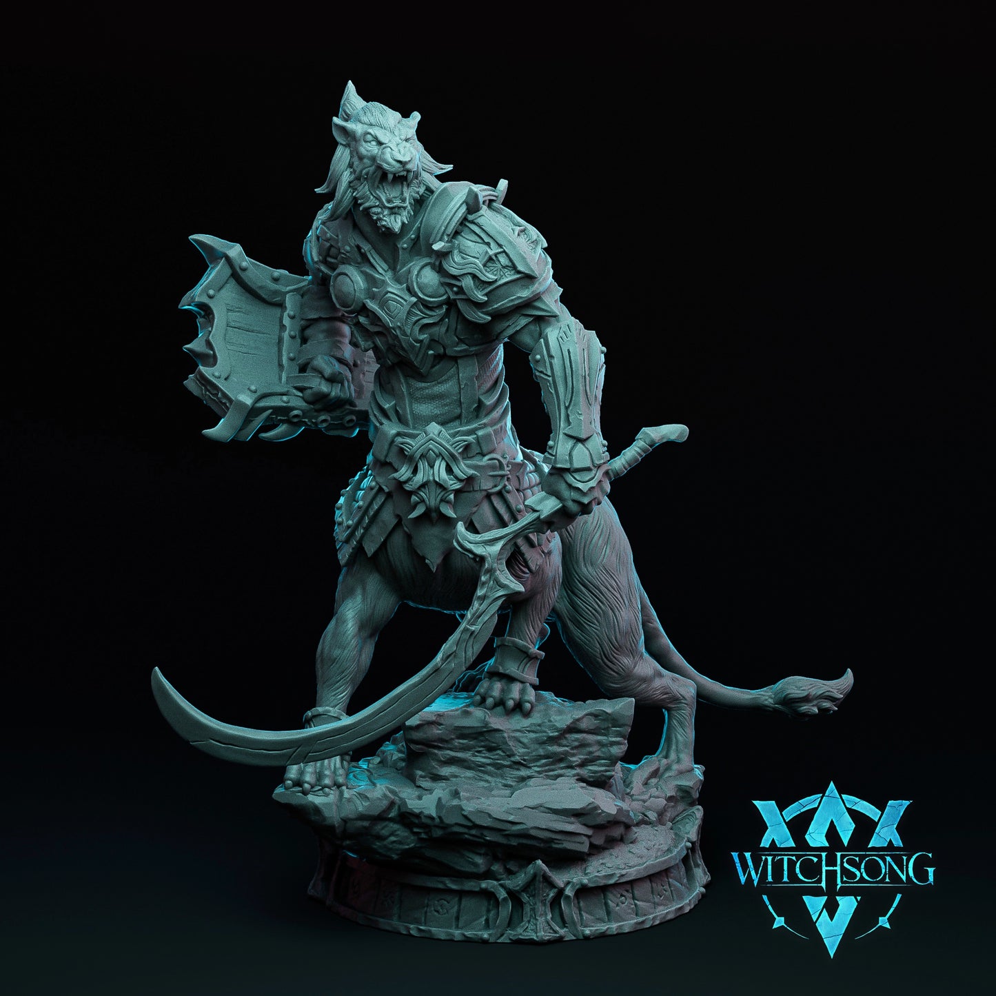 Witchsong Miniatures - Lord of the Lionhorde - Lieutenants - 3 Poses - Helios3DPrinting