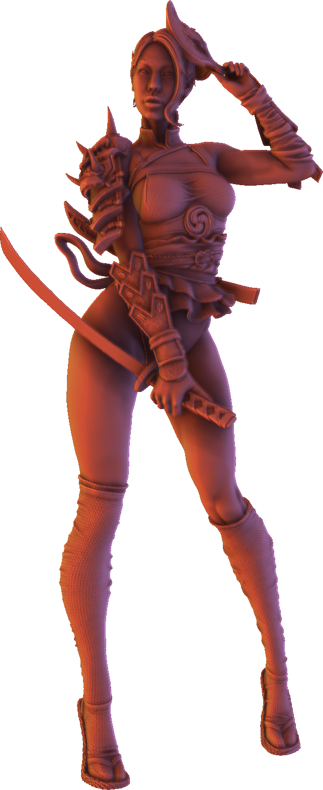 Ounce Art - Kunoichi - 75/120mm Pin Up/Figure/Model/Diorama