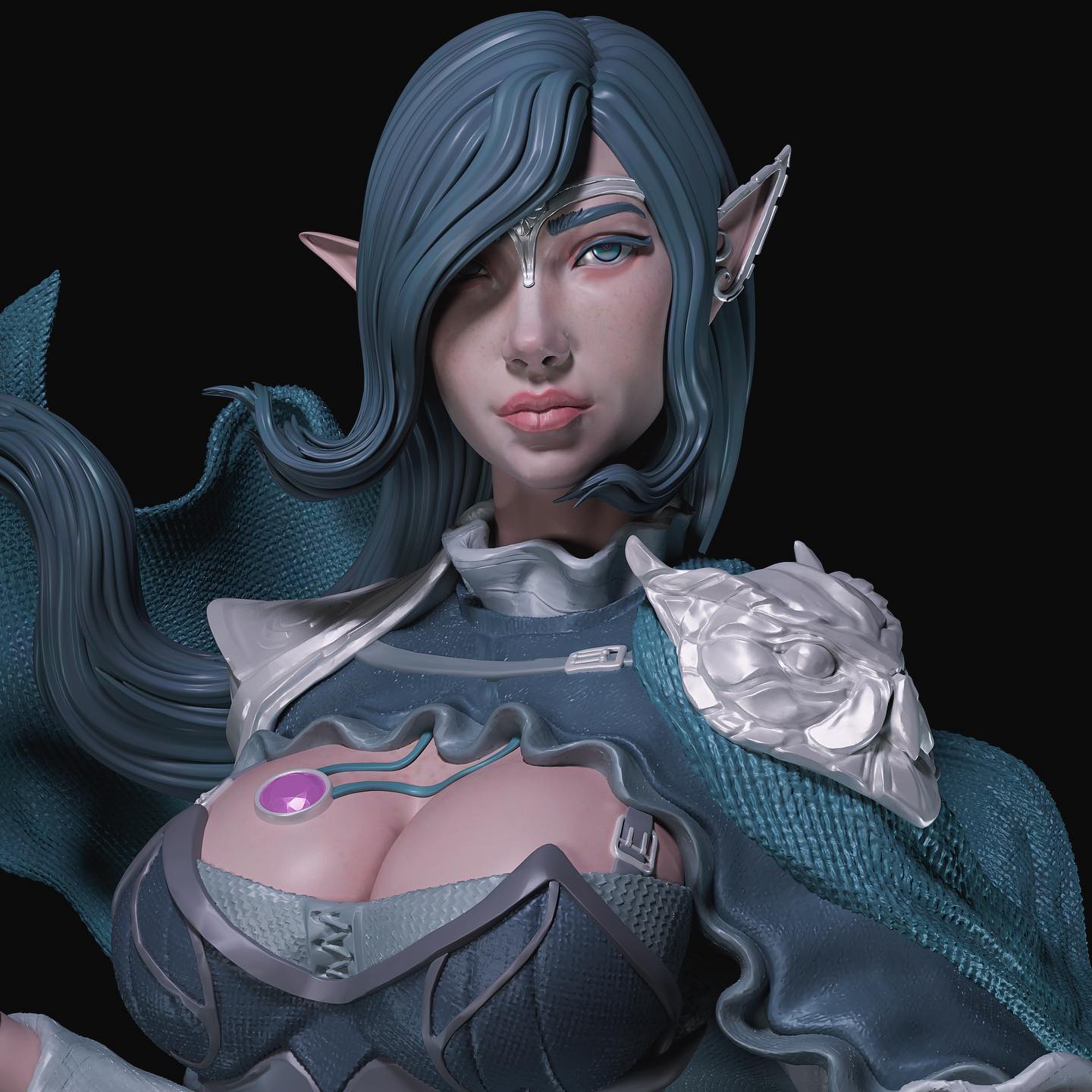 Calamity Figures - Wyrm Slayers - Elf Mage - 75mm Pin Up/Figure/Model/Diorama