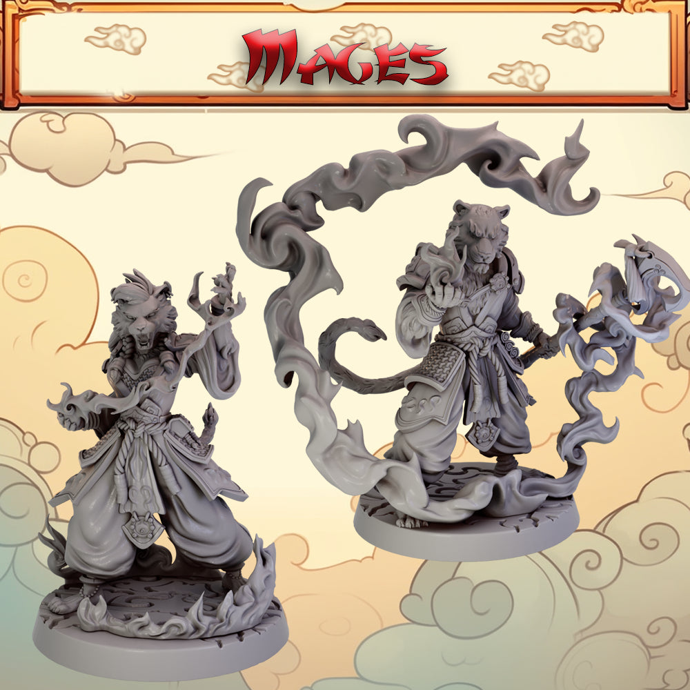 Mojibake - Battle for Xiuyu - Tabaxi Mage - DnD/TTRPG Figure/Miniature