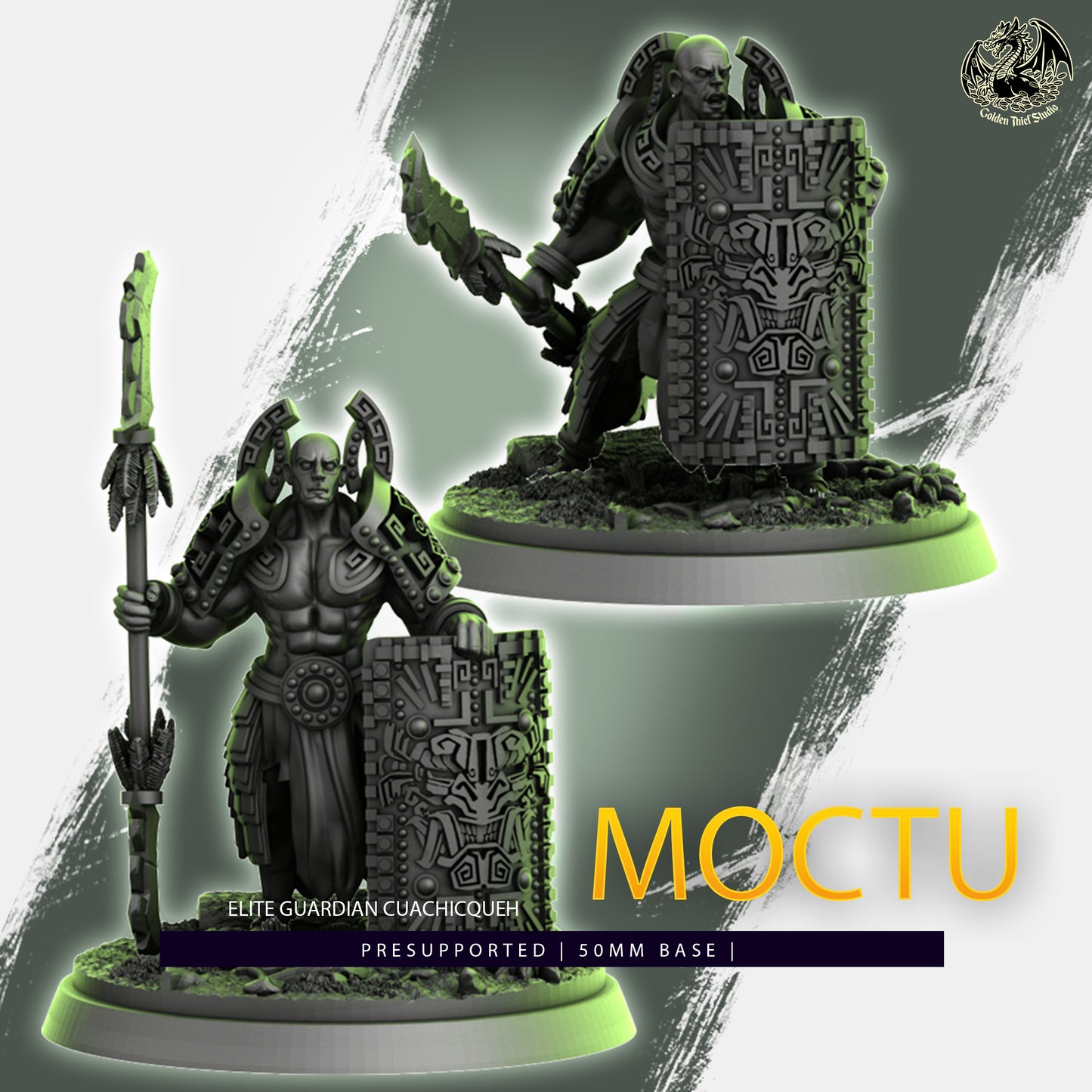 Golden Thief Studio - Moctu, Elite Guardian Cuachicqueh - DnD/TTRPG Figure/Miniature