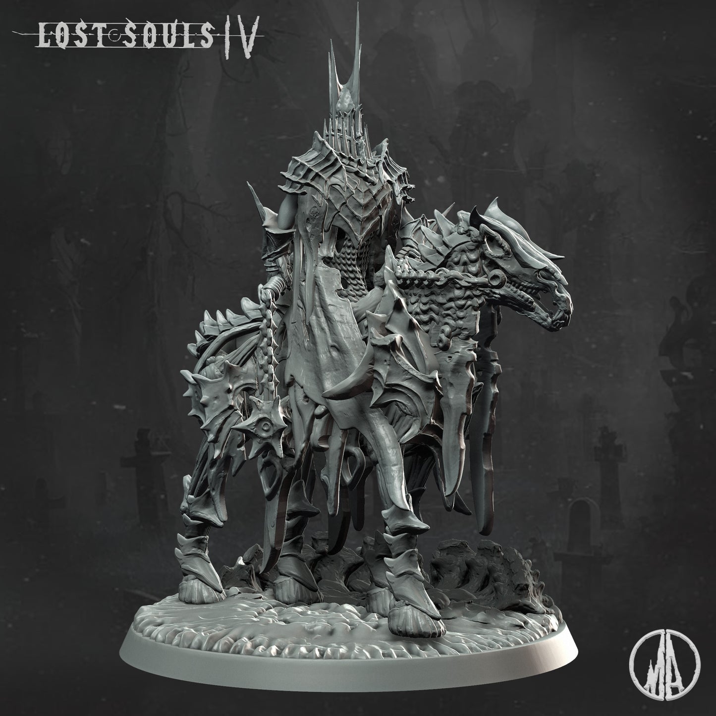 Monolith Arts - Lost Souls IV - Nameless Marauder Rider - DnD/TTRPG Figure/Miniature