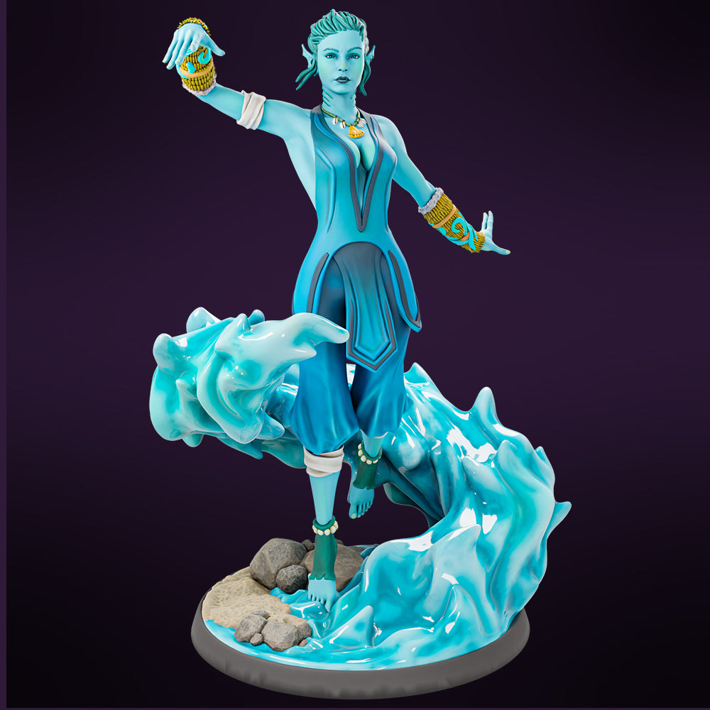 Miniatures Cave - Neer the Water Genasi - 75mm Pin Up/Figure/Model/Diorama