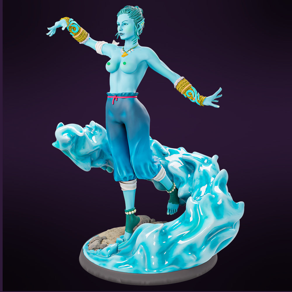 Miniatures Cave - Neer the Water Genasi - 75mm Pin Up/Figure/Model/Diorama
