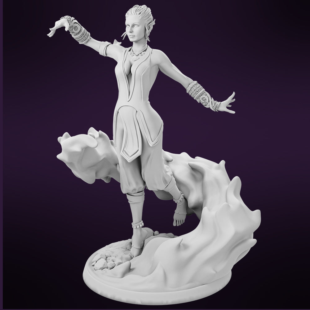 Miniatures Cave - Neer the Water Genasi - 75mm Pin Up/Figure/Model/Diorama