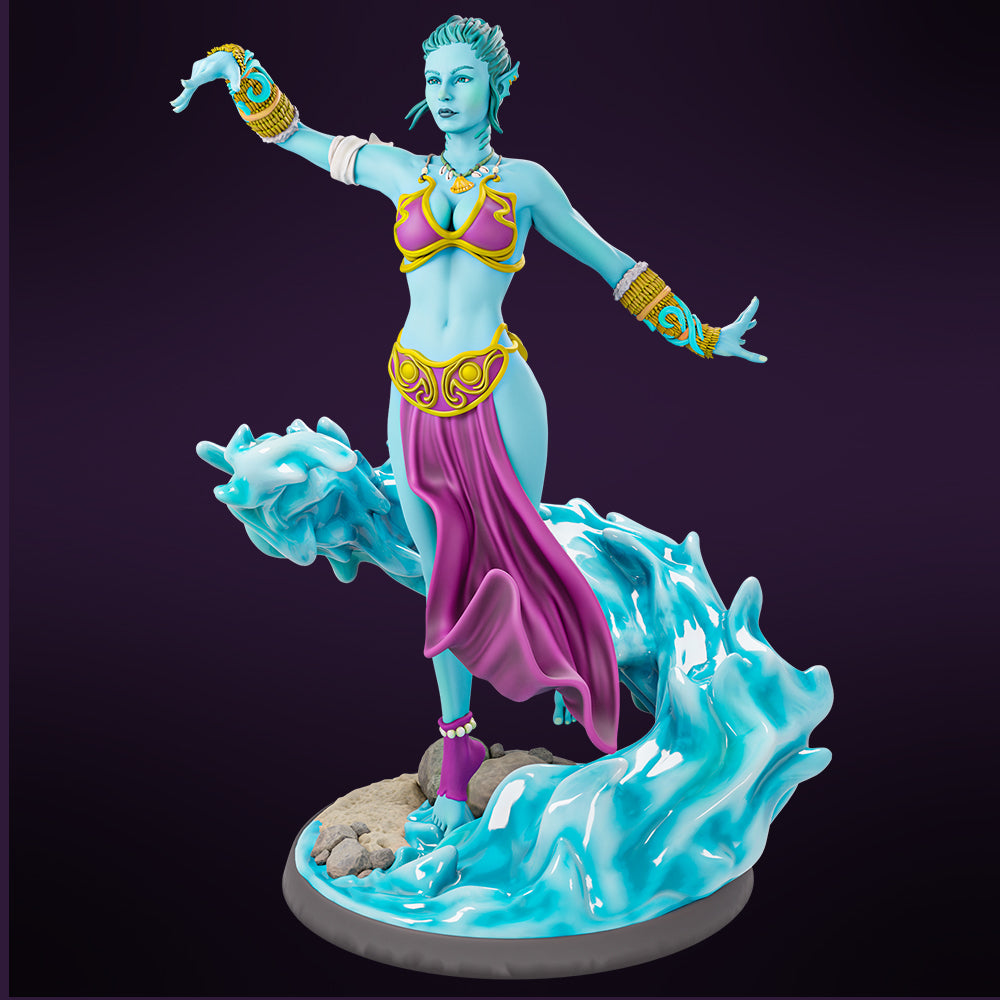 Miniatures Cave - Neer the Water Genasi - 75mm Pin Up/Figure/Model/Diorama