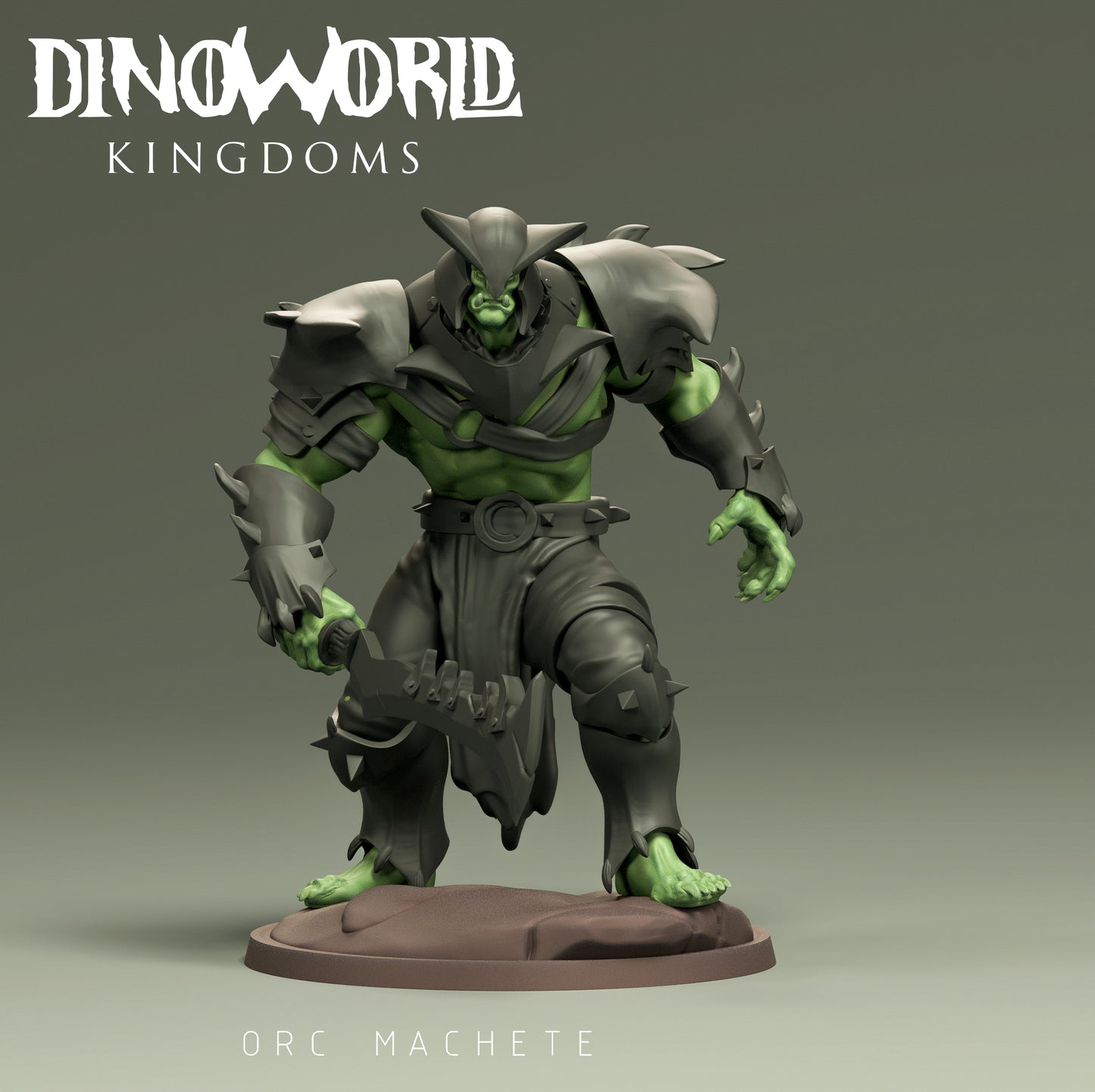 Dinoworld - Kingdoms #2 - Orc Swordmaster - DnD/Pathfinder/TTRPG Figure