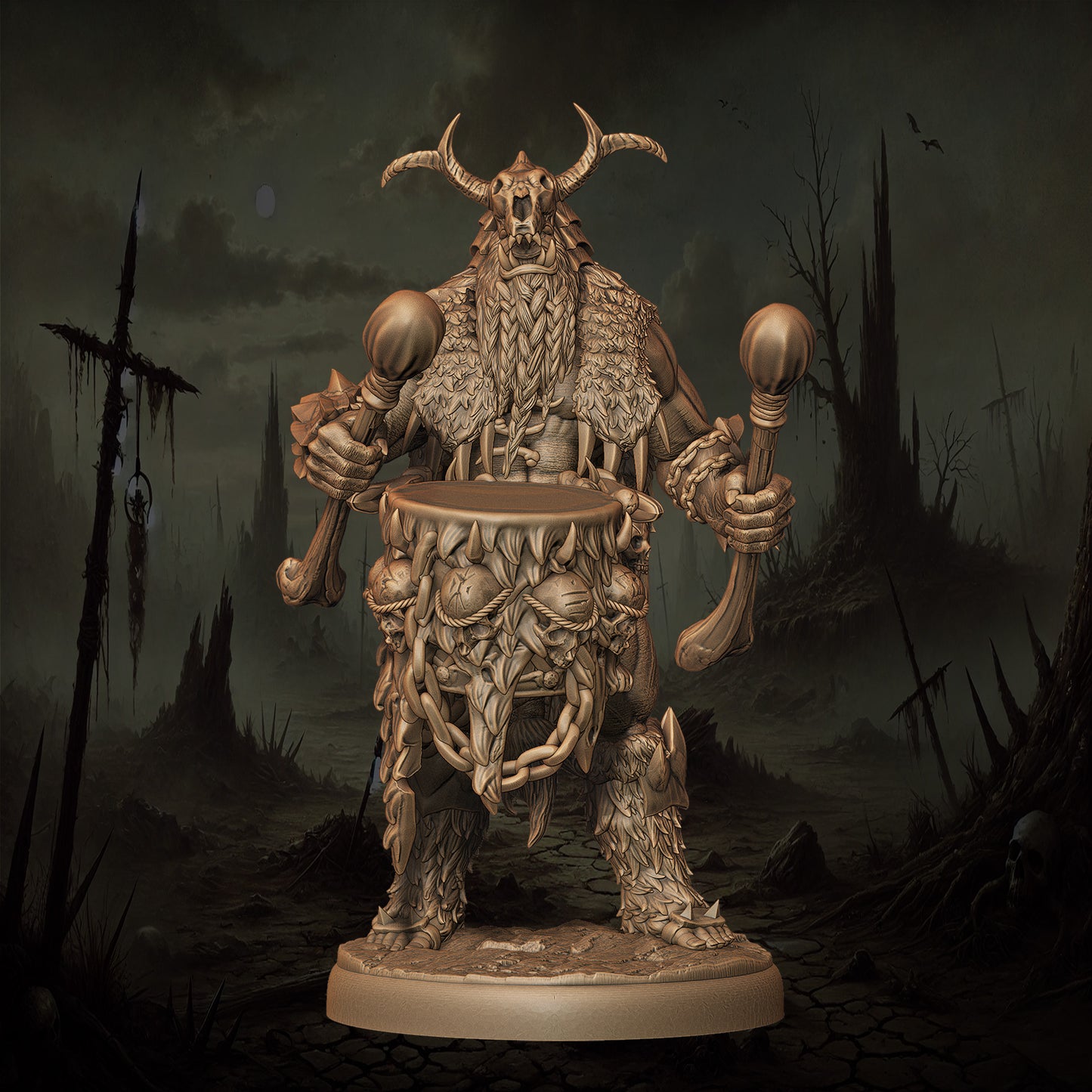 Monolith Arts - Orcs - Drummer Shaman - DnD/TTRPG Figure/Miniature