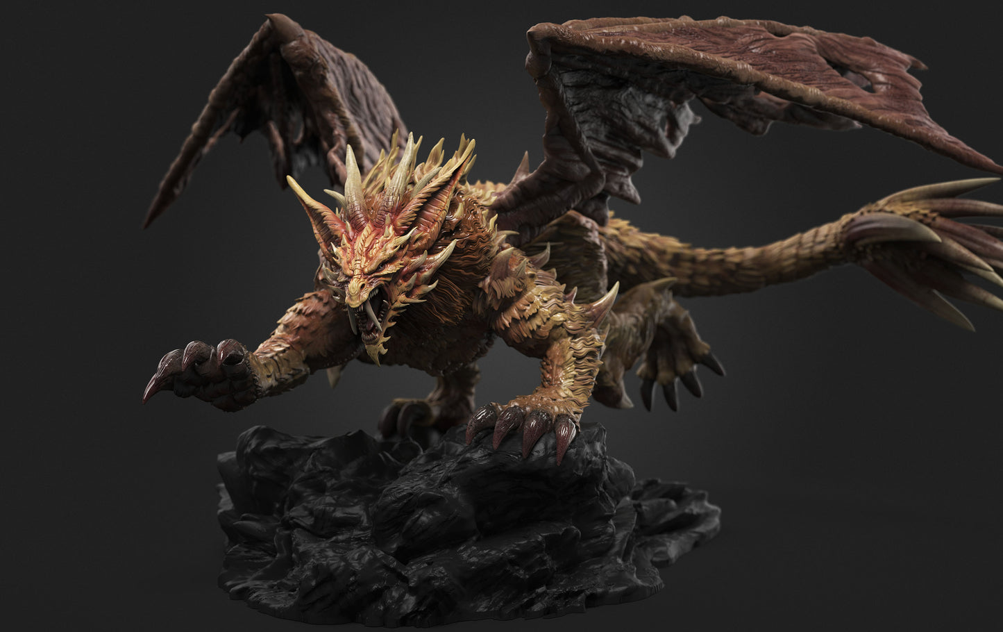 Aether & Alchemist - Infernox the Predator Dragon - DnD/TTRPG Figure/Miniature - Helios3DPrinting