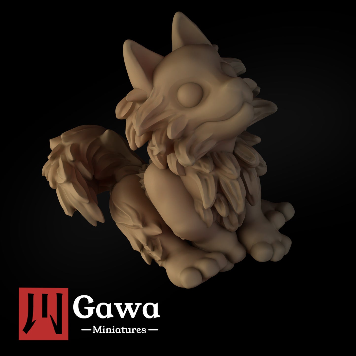 Gawa Miniatures - Adorable Wolfpup - DnD/TTRPG Figure/Miniature