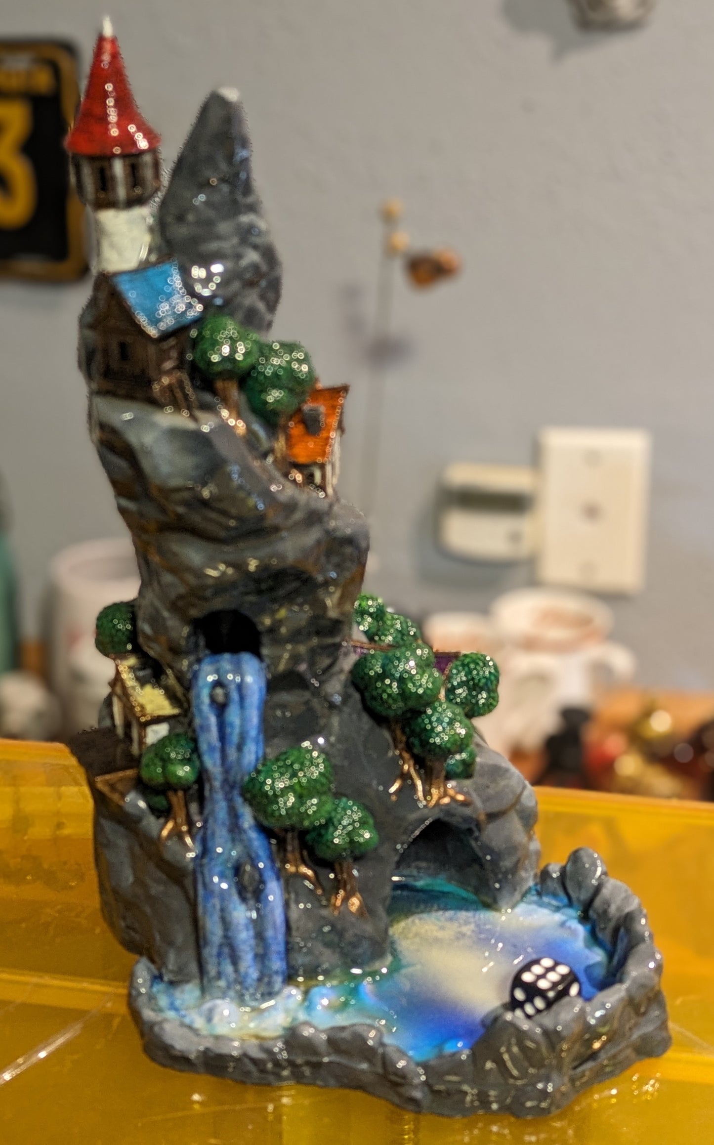 Fantasy3DTabletop - Mountain Village Dice Tower - DnD/TTRPG/Roleplaying/Wargames
