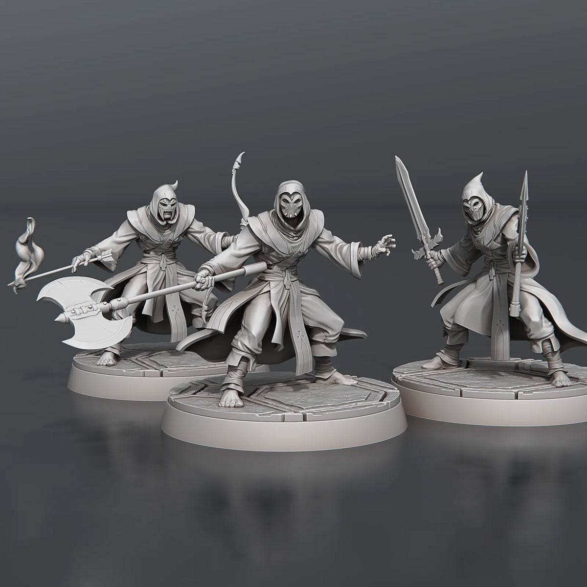 STL Miniatures - Temple Guardians #1 - DnD/TTRPG Figure/Miniature