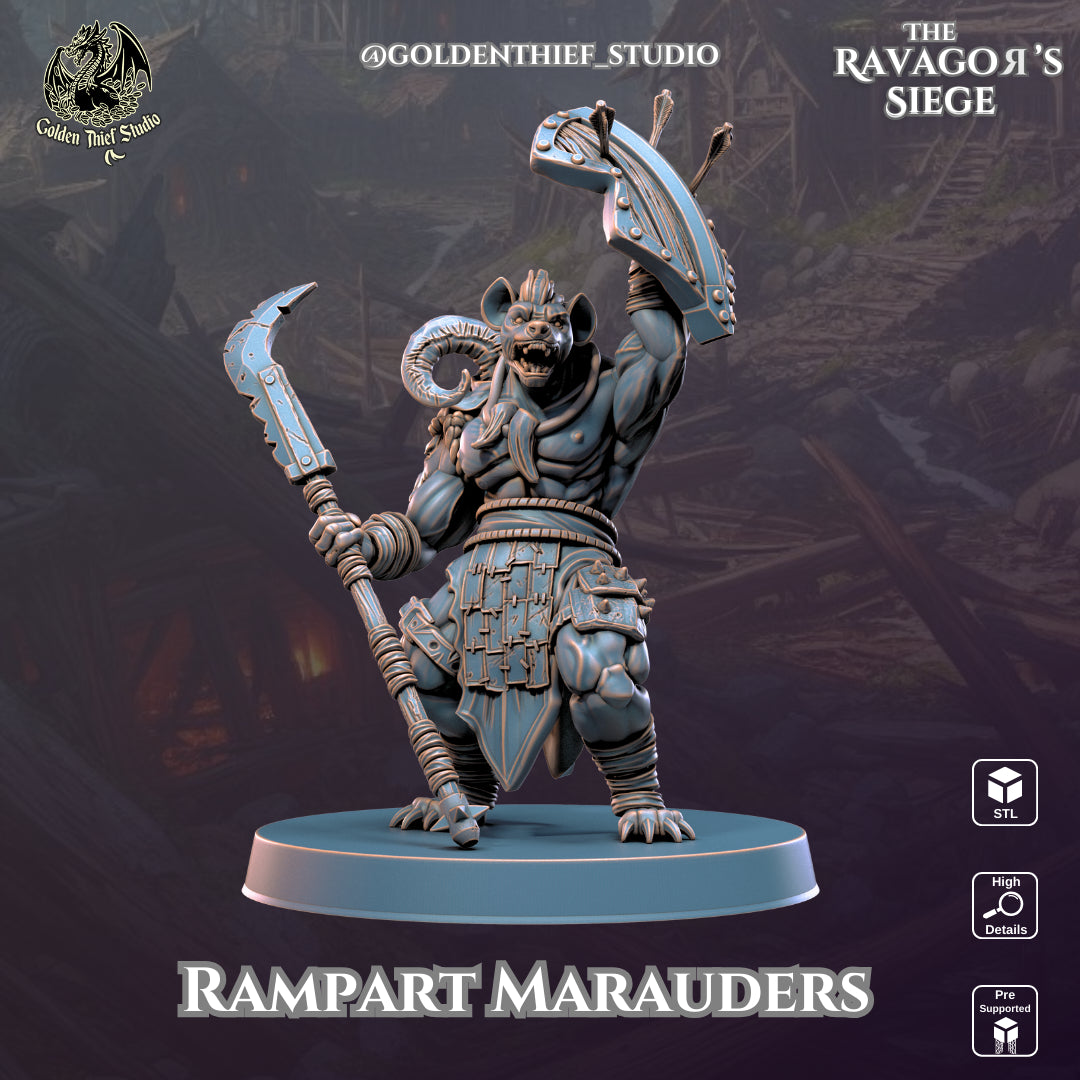 Golden Thief Studio - Gnoll Rampart Marauders - DnD/TTRPG Figure/Miniature